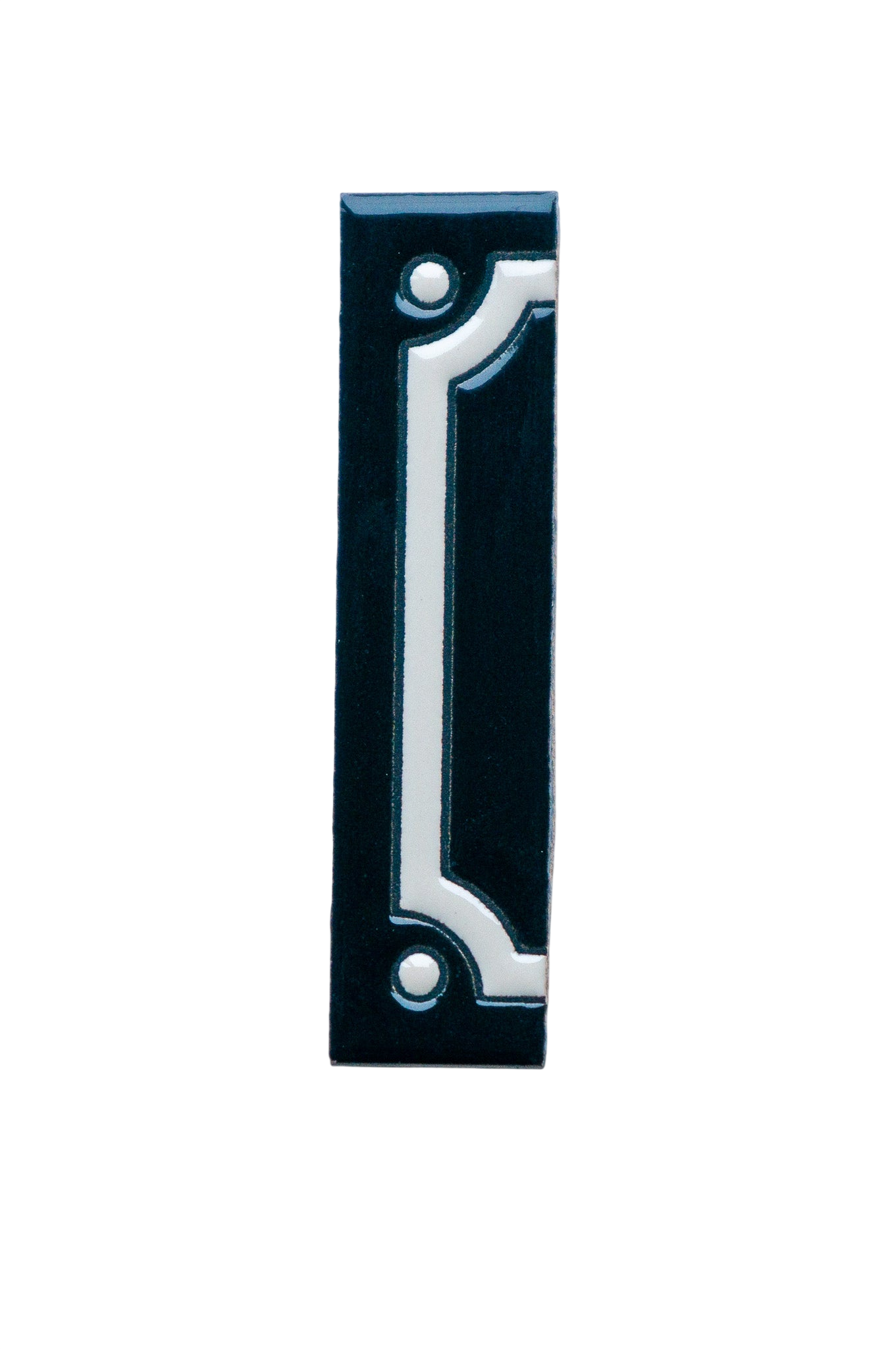 Classico Black | Ceramic Door Number Tile & Frame – 5.5cm x 11cm (2.17" x 4.33")