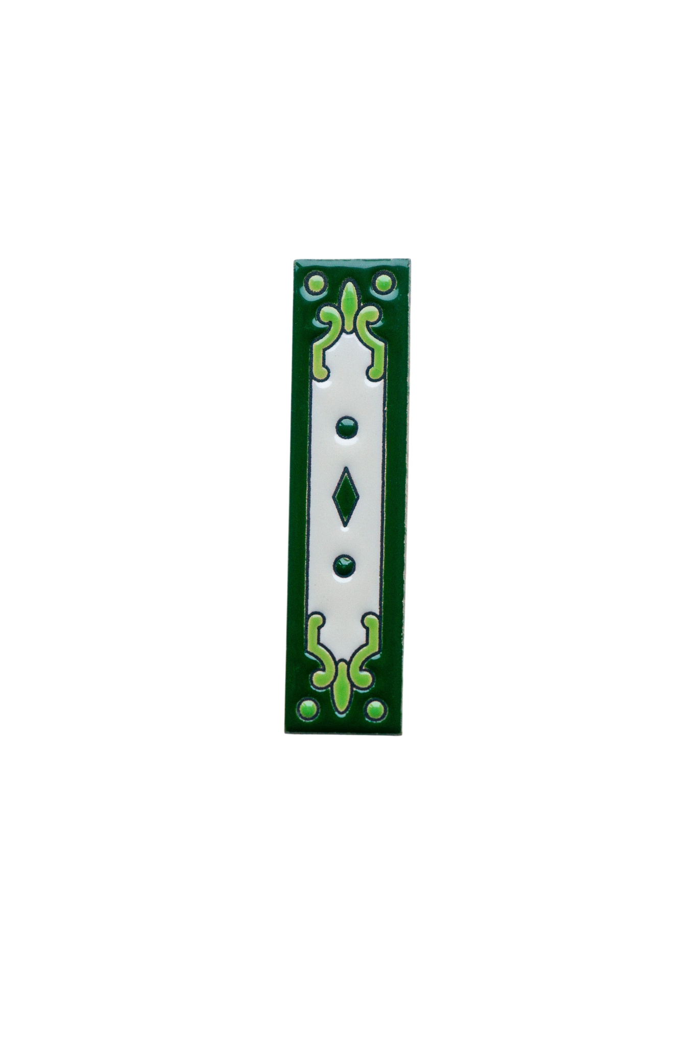 Jacho Green | Ceramic Door Number Tile & Frame – 5.5cm x 11cm (2.17" x 4.33")