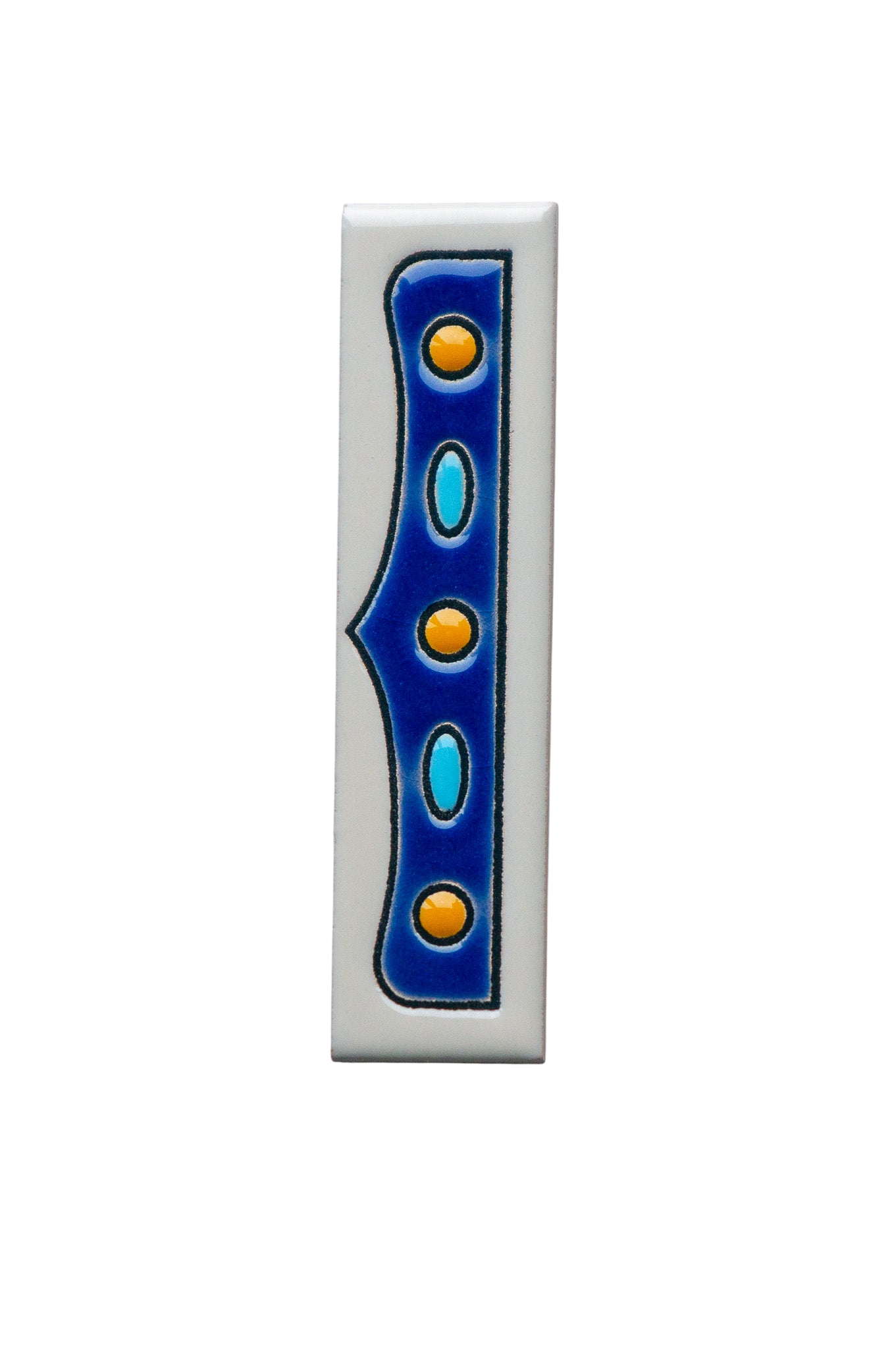 Nazari Mi | Numéro de porte en céramique avec cadre – 5,5 cm x 11 cm (2,17 po x 4,33 po)