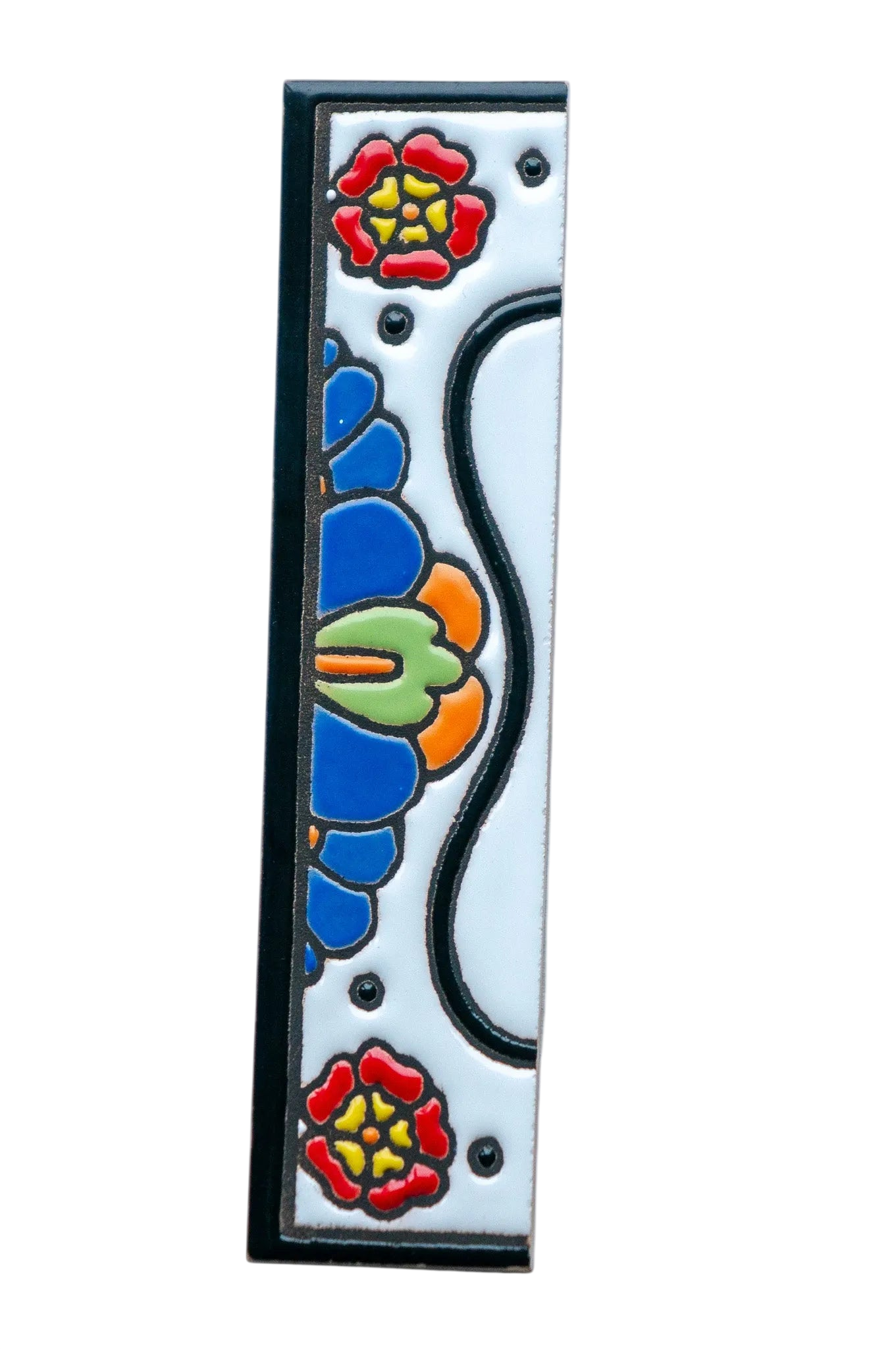 Numéro de porte mexicain en céramique avec cadre – 7,5 cm x 15 cm (2,95 po x 5,91 po)