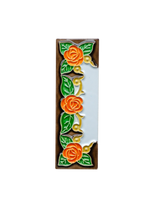 Valencia Rose | Ceramic Door Number Tile & Frame – 4.7cm x 15cm (1.85" x 5.91")