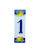 Mini Lemons Ceramic House Number Tile Plaque & Frame – 3cm x 10cm (1.18 x 3.94")