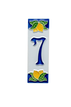 Mini Lemons Ceramic House Number Tile Plaque & Frame – 3cm x 10cm (1.18 x 3.94")
