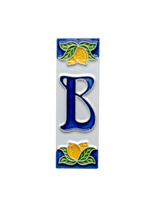 Amalfi Lemon | Ceramic Door Number Tile & Frame – 4.7cm x 15cm (1.85" x 5.91")