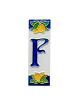 Mini Lemons Ceramic House Number Tile Plaque & Frame – 3cm x 10cm (1.18 x 3.94")