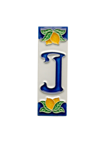 Mini Lemons Ceramic House Number Tile Plaque & Frame – 3cm x 10cm (1.18 x 3.94")