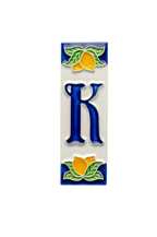 Mini Lemons Ceramic House Number Tile Plaque & Frame – 3cm x 10cm (1.18 x 3.94")