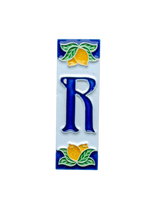 Mini Lemons Ceramic House Number Tile Plaque & Frame – 3cm x 10cm (1.18 x 3.94")