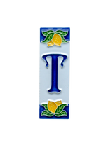 Mini Lemons Ceramic House Number Tile Plaque & Frame – 3cm x 10cm (1.18 x 3.94")
