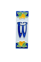 Mini Lemons Ceramic House Number Tile Plaque & Frame – 3cm x 10cm (1.18 x 3.94")