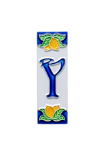 Mini Lemons Ceramic House Number Tile Plaque & Frame – 3cm x 10cm (1.18 x 3.94")