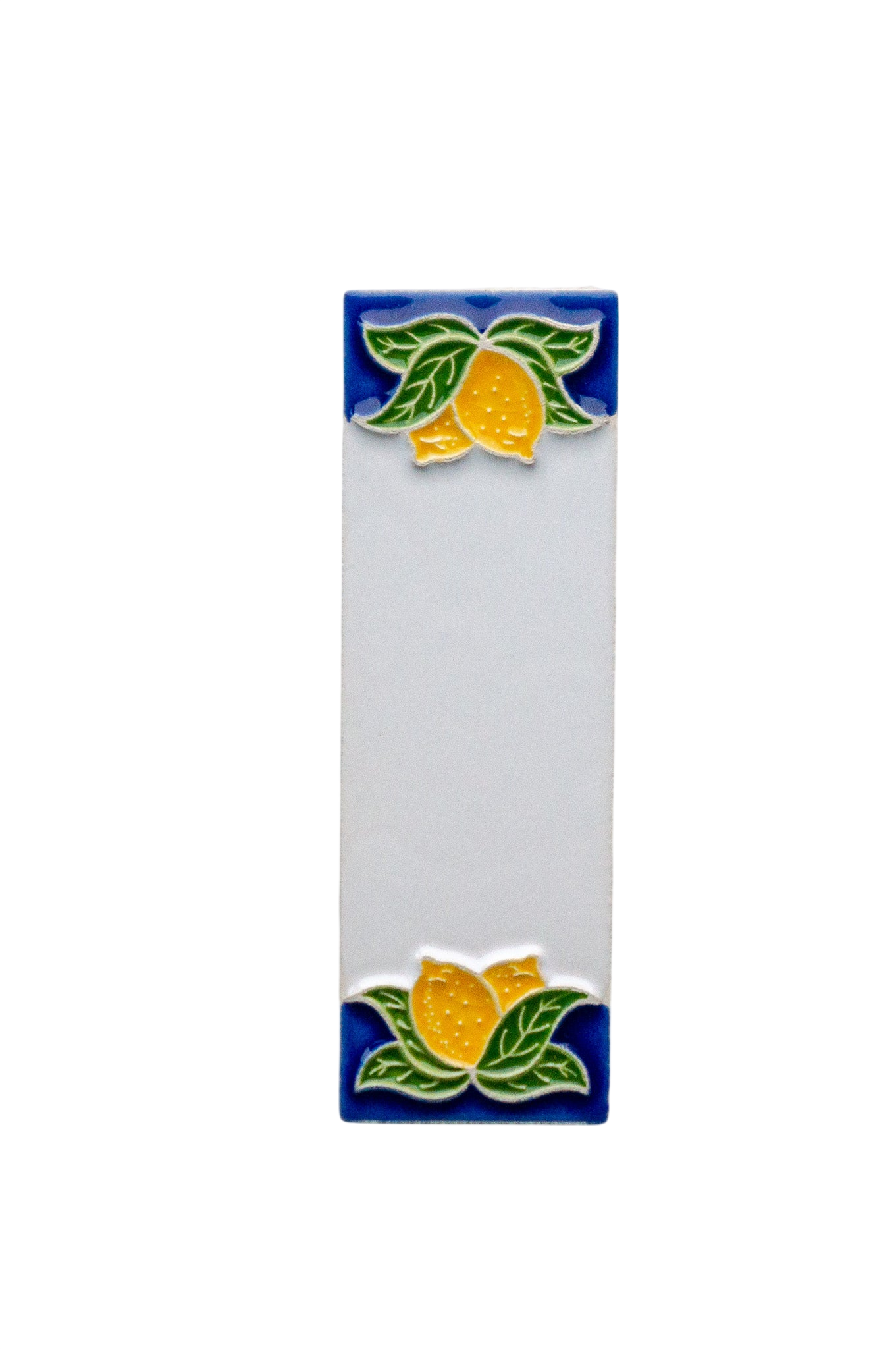 Mini Citrons | Numéro de porte en céramique avec cadre – 3 cm x 10 cm (1,18 x 3,94 po)