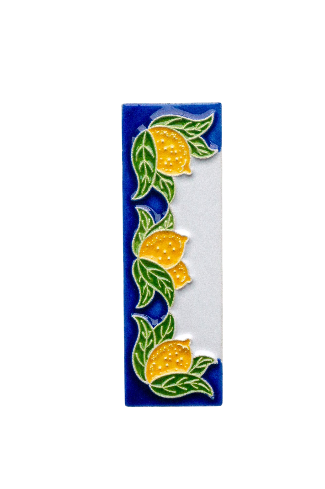 Amalfi Lemon | Ceramic Door Number Tile & Frame – 4.7cm x 15cm (1.85" x 5.91")