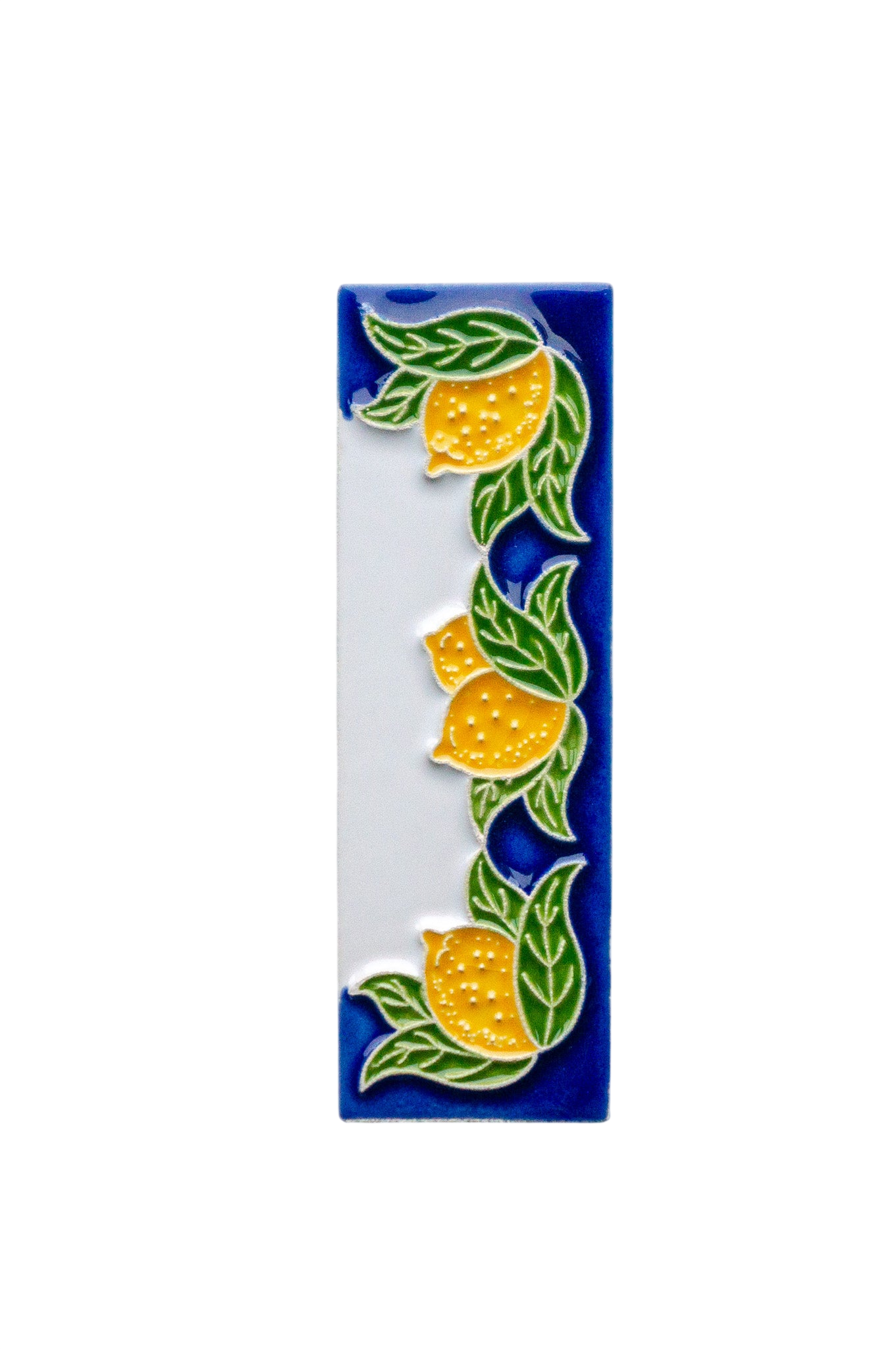 Amalfi Lemon | Ceramic Door Number Tile & Frame – 4.7cm x 15cm (1.85" x 5.91")