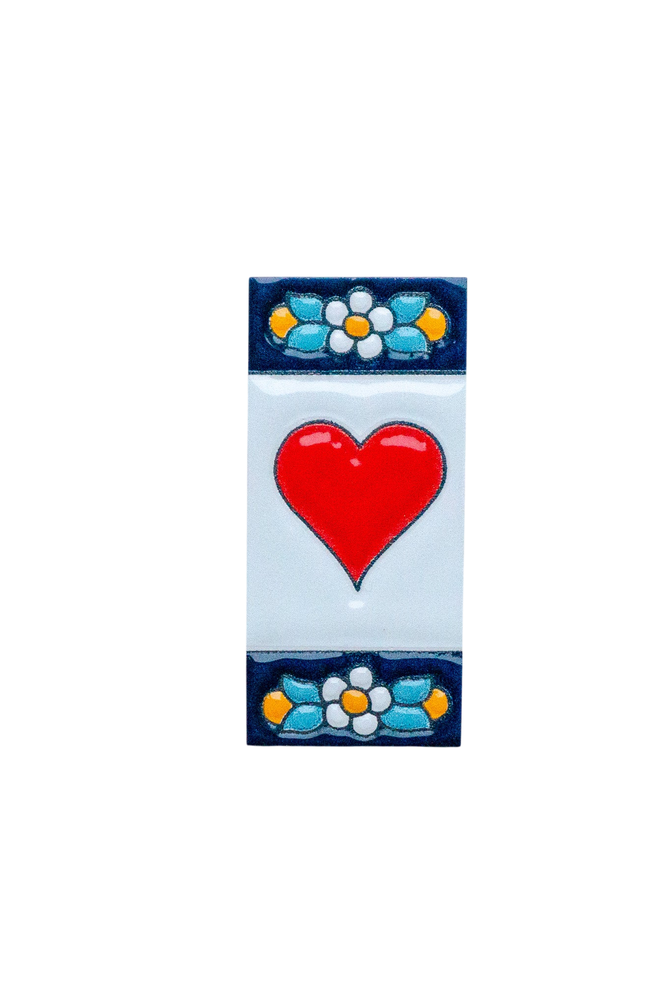 Mini numéro de porte en céramique à motif floral bleu | Cadre inclus – 3,5 cm x 7 cm (1,38 po x 2,76 po) 