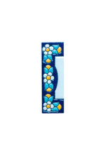 Mini numéro de porte en céramique à motif floral bleu | Cadre inclus – 3,5 cm x 7 cm (1,38 po x 2,76 po) 