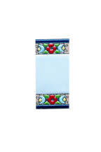 Mini Floral | Ceramic Door Number Tile & Frame – 3.5cm x 7cm (1.38" x 2.76")