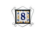 Lisa Croquets | Ceramic Door Number Tile & Frame – 5.5cm x 11cm (2.17" x 4.33")