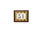 Mini Valencia | Numéro de porte en céramique avec cadre – 3 cm x 10 cm (1,18 po x 3,94 po)