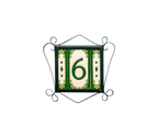 Jacho Green | Ceramic Door Number Tile & Frame – 5.5cm x 11cm (2.17" x 4.33")