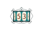Jacho Turquoise | Ceramic Door Number Tile & Frame – 5.5cmx11cm (2.17"x4.33")
