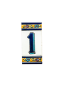 España Flora | Ceramic Door Number Tile & Frame – 5.5cm x 11cm (2.17" x 4.33")