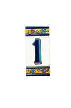 España Flora | Ceramic Door Number Tile & Frame – 5.5cm x 11cm (2.17" x 4.33")