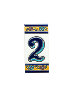 España Flora | Ceramic Door Number Tile & Frame – 5.5cm x 11cm (2.17" x 4.33")