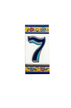 España Flora | Ceramic Door Number Tile & Frame – 5.5cm x 11cm (2.17" x 4.33")