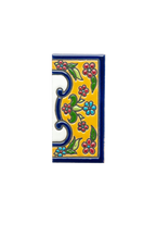 España Flora | Ceramic Door Number Tile & Frame – 5.5cm x 11cm (2.17" x 4.33")
