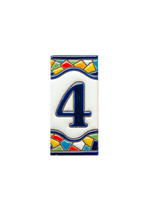 Sunburst | Ceramic Door Number Tile & Frame – 5.5cm x 11cm (2.17" x 4.33")