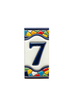 Sunburst | Ceramic Door Number Tile & Frame – 5.5cm x 11cm (2.17" x 4.33")