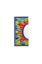 Sunburst | Ceramic Door Number Tile & Frame – 5.5cm x 11cm (2.17" x 4.33")
