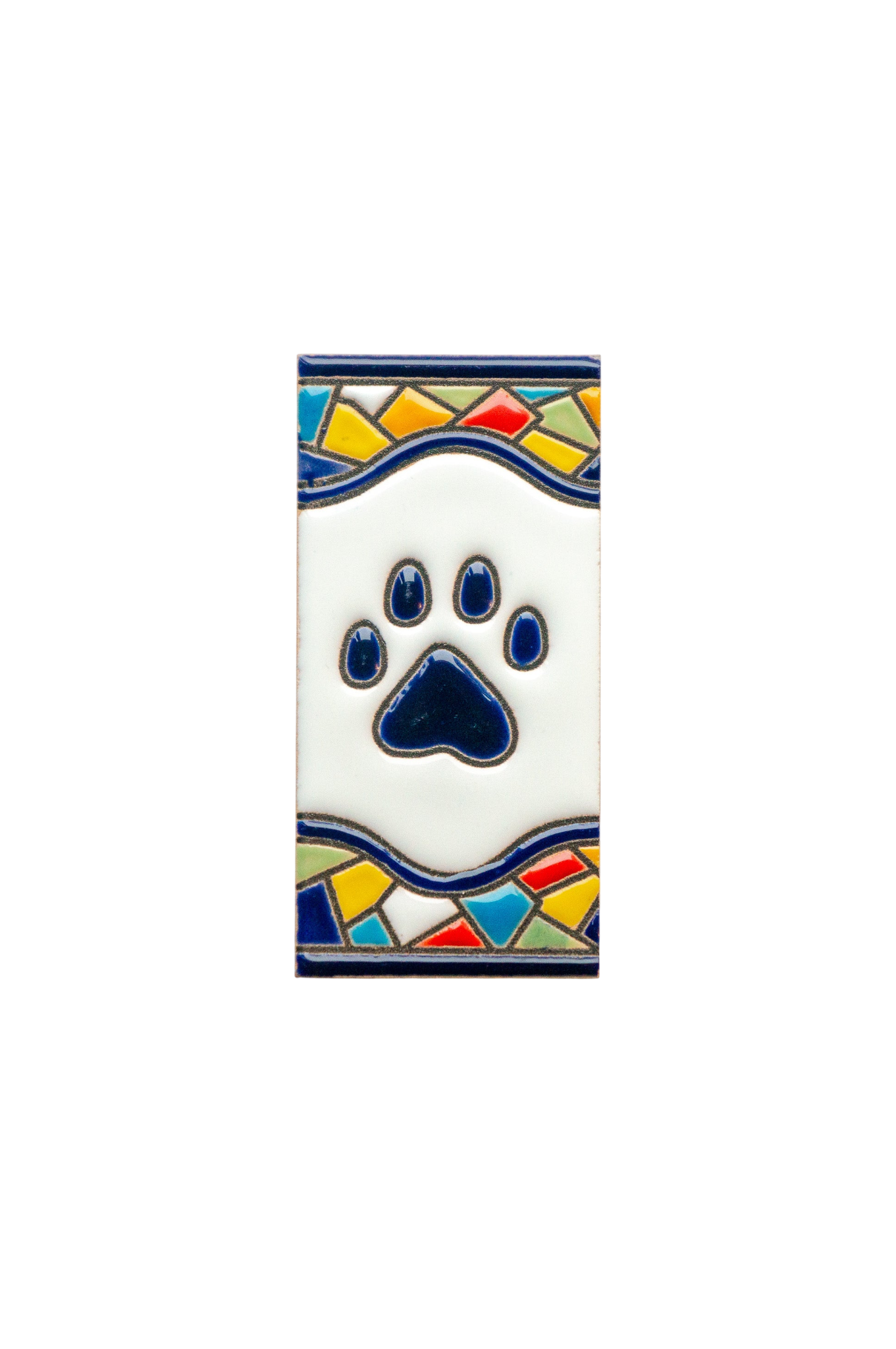 Numéro de porte en céramique avec cadre « Sunburst » – 5,5 cm x 11 cm (2,17 po x 4,33 po)