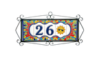 Sunburst | Ceramic Door Number Tile & Frame – 5.5cm x 11cm (2.17" x 4.33")