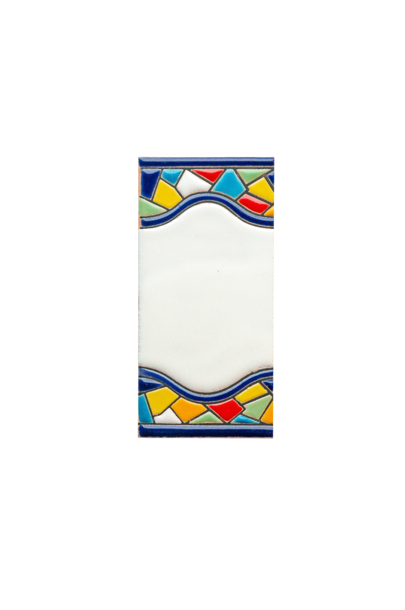 Numéro de porte en céramique avec cadre « Sunburst » – 5,5 cm x 11 cm (2,17 po x 4,33 po)