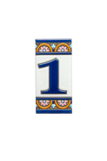 Acco Azul | Ceramic Door Number Tile & Frame – 5.5cm x 11cm (2.17" x 4.33")