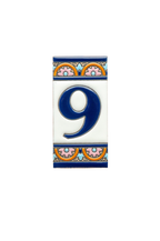 Acco Azul | Ceramic Door Number Tile & Frame – 5.5cm x 11cm (2.17" x 4.33")