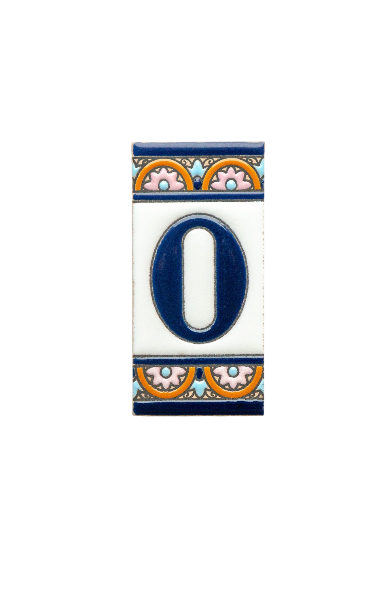 Acco Azul | Ceramic Door Number Tile & Frame – 5.5cm x 11cm (2.17" x 4.33")