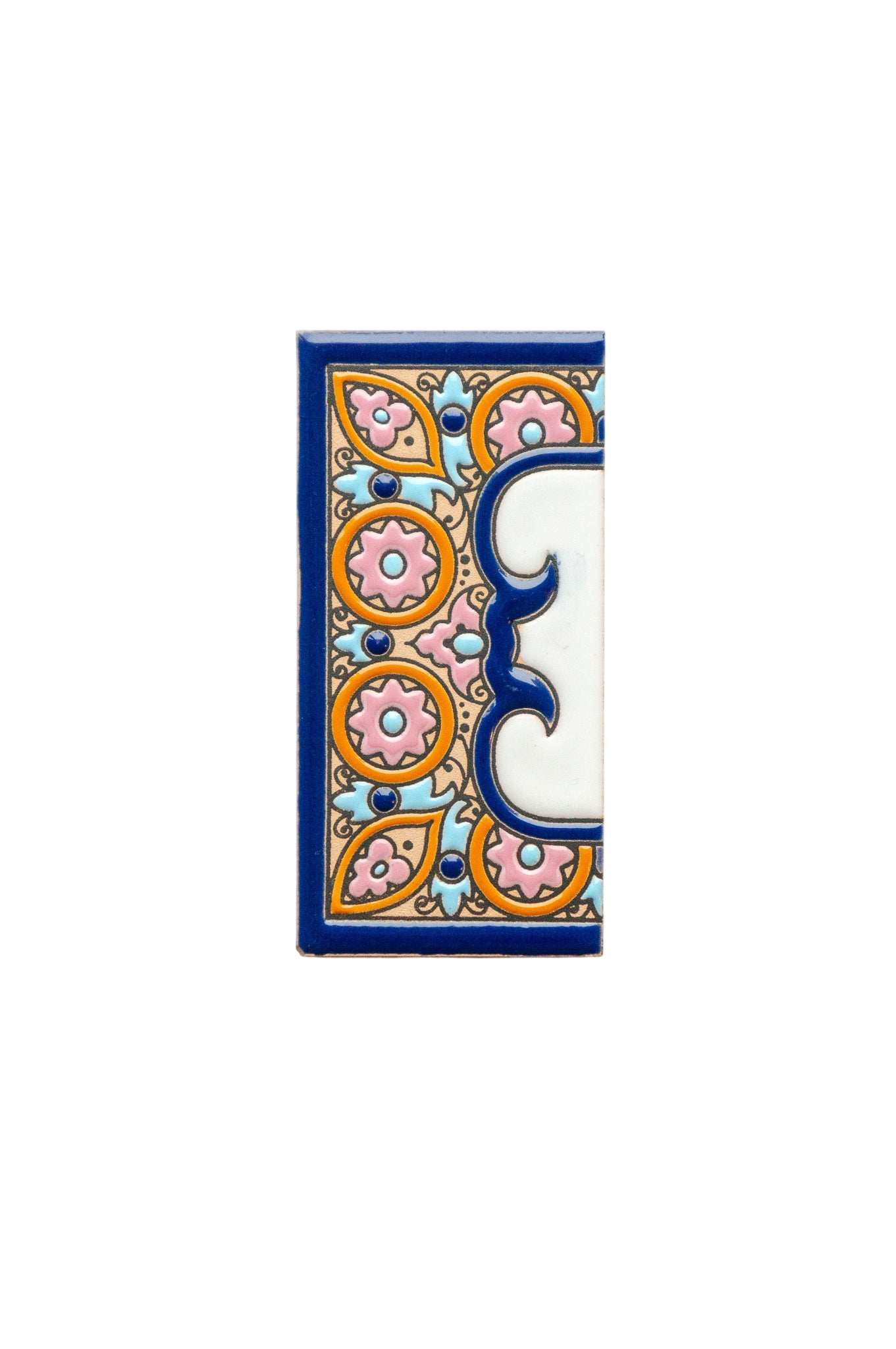 Acco Azul | Ceramic Door Number Tile & Frame – 5.5cm x 11cm (2.17" x 4.33")