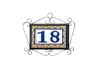 Acco Azul | Ceramic Door Number Tile & Frame – 5.5cm x 11cm (2.17" x 4.33")