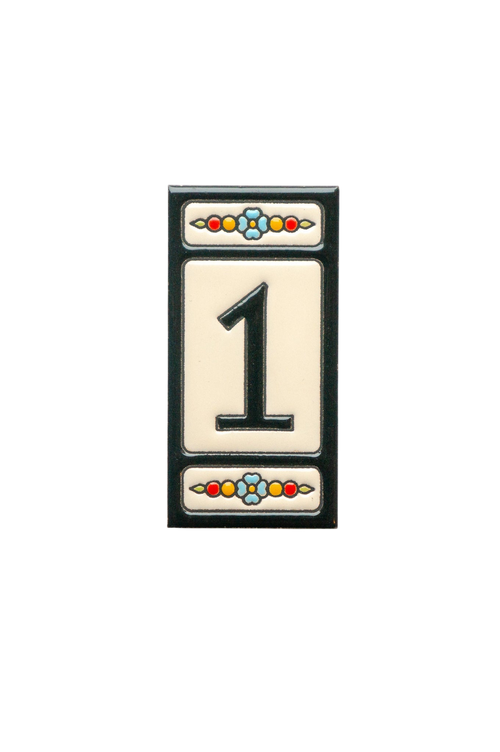 Atalaya M5 | Ceramic Door Number Tile & Frame – 5.5cm x 11cm (2.17" x 4.33")