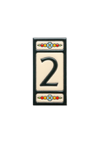 Atalaya M5 | Ceramic Door Number Tile & Frame – 5.5cm x 11cm (2.17" x 4.33")