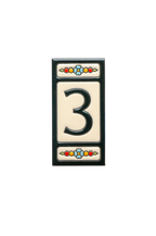 Atalaya M5 | Ceramic Door Number Tile & Frame – 5.5cm x 11cm (2.17" x 4.33")