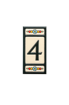 Atalaya M5 | Ceramic Door Number Tile & Frame – 5.5cm x 11cm (2.17" x 4.33")