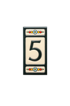 Atalaya M5 | Ceramic Door Number Tile & Frame – 5.5cm x 11cm (2.17" x 4.33")