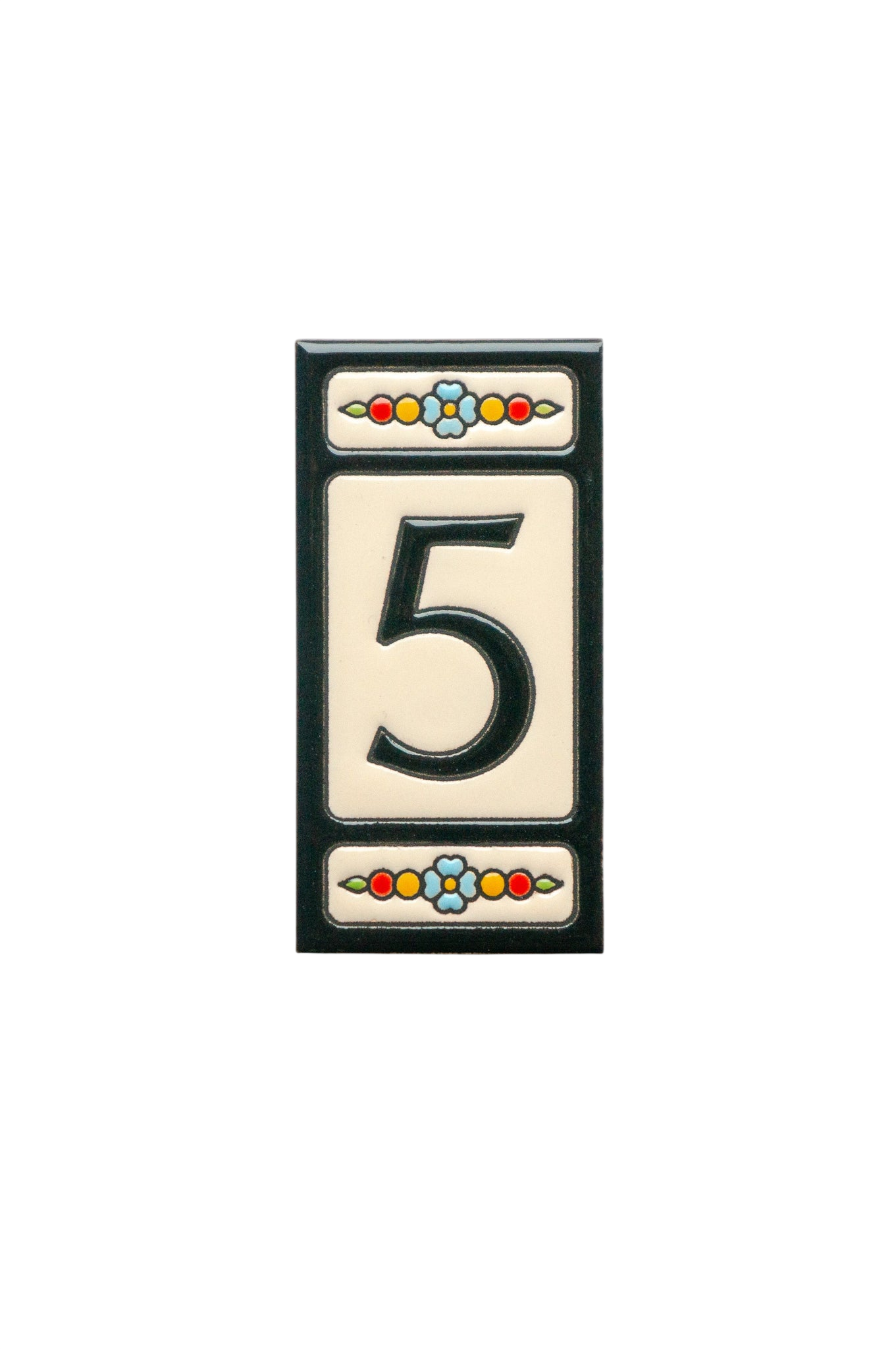 Atalaya M5 | Ceramic Door Number Tile & Frame – 5.5cm x 11cm (2.17" x 4.33")