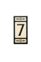 Atalaya M5 | Ceramic Door Number Tile & Frame – 5.5cm x 11cm (2.17" x 4.33")