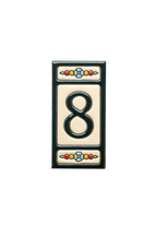 Atalaya M5 | Ceramic Door Number Tile & Frame – 5.5cm x 11cm (2.17" x 4.33")