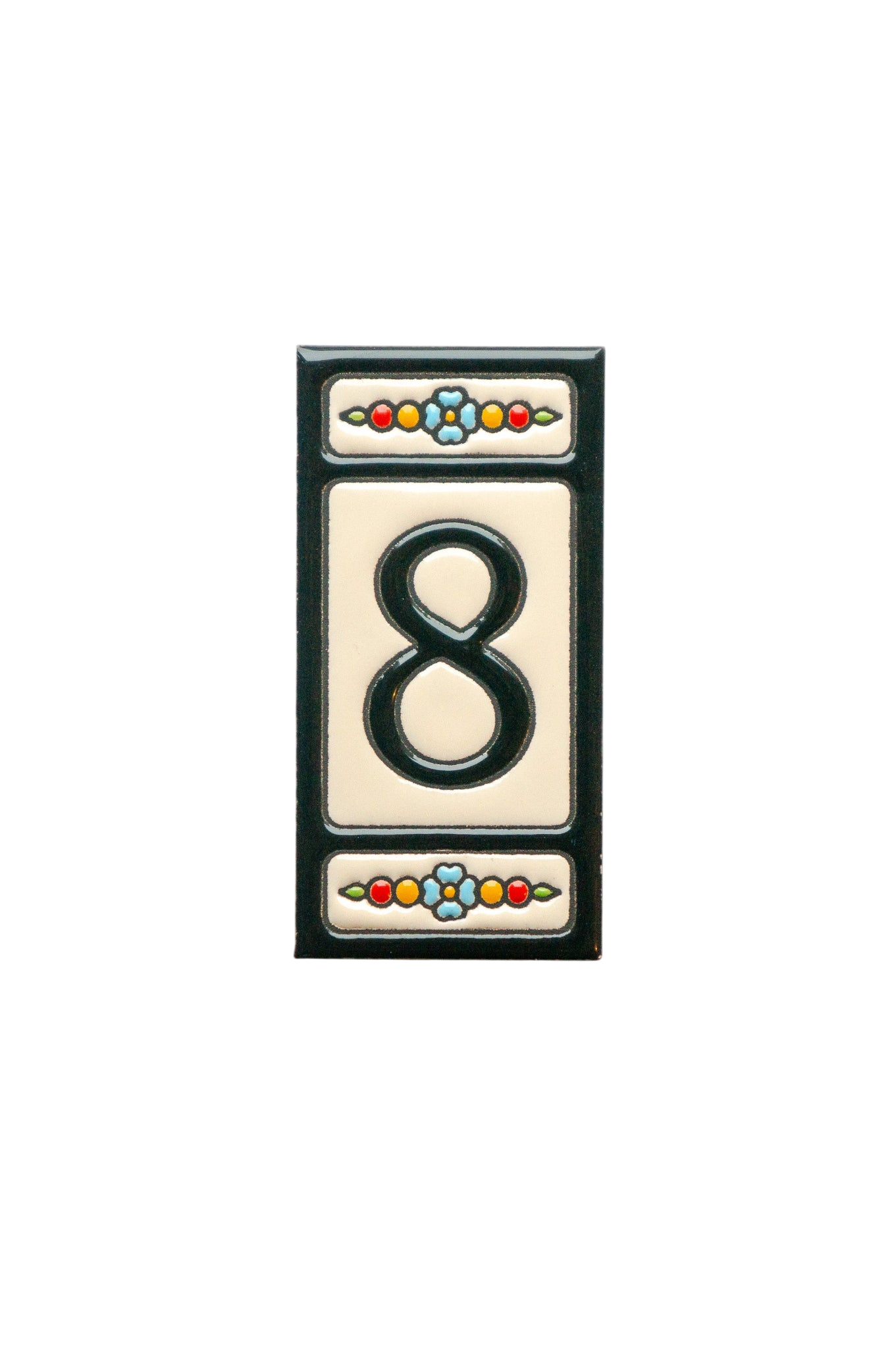 Atalaya M5 | Ceramic Door Number Tile & Frame – 5.5cm x 11cm (2.17" x 4.33")